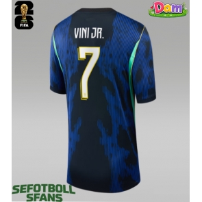 Brasilien Vinicius Junior #7 Bortatröja Kvinnor VM 2026 Kortärmad